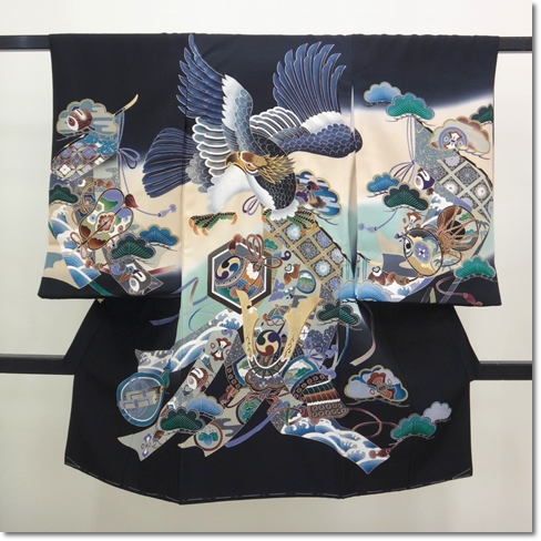 男の子宮参りの産着 鷹 名古屋市